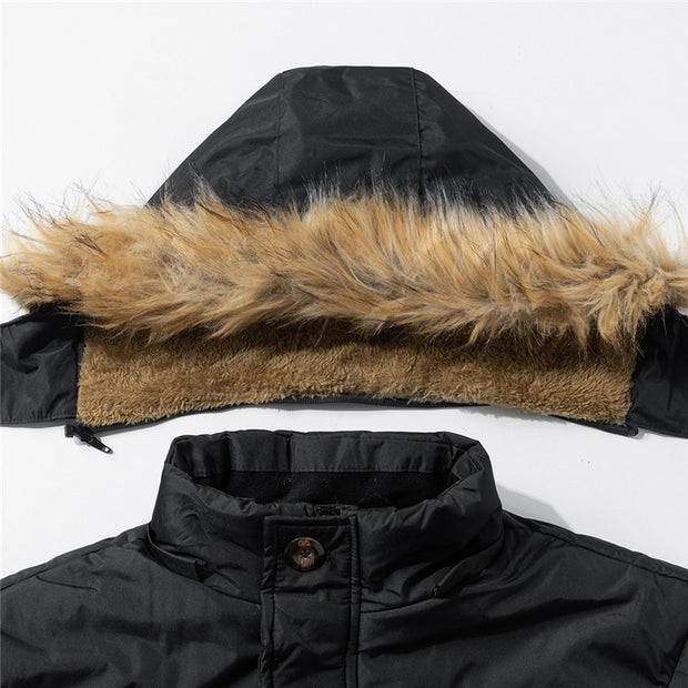 West Louis™ Winter Alpine Polar Thick Windproof Fur Hooded Parka