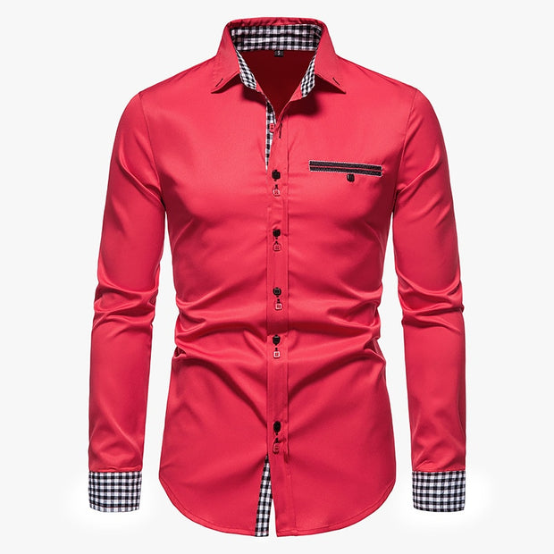 West Louis™ Designer Button Up Business Dress Shirt