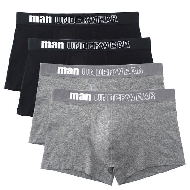 West Louis™ Men Cotton Soft Boxers Underwear 4Pcs