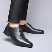 West Louis™ Men Retro Bullock Formal Leather Shoes