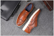 West Louis™ Genuine Leather Brogue Business Style Elegant Shoes