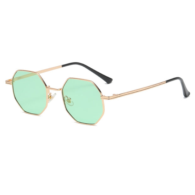 West Louis™ Luxury Polygon Metal Vintage Frame Sunglasses