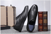 West Louis™ Genuine Leather Brogue Business Style Elegant Shoes