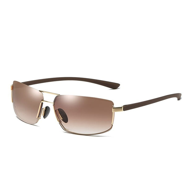West Louis™ Brand Designer Rectangle Men Polarized Sunglasses