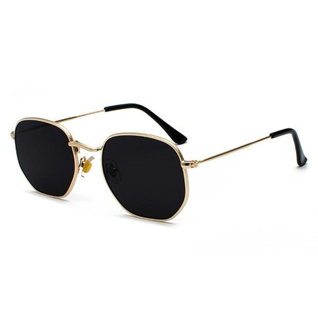 West Louis™ Polygon Retro Shades Metal Frame Sunglasses