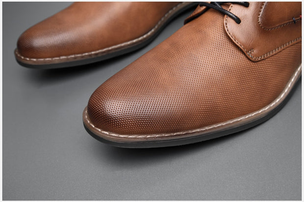 West Louis™ Man Formal Lace Up Leather Business Dress Shoes