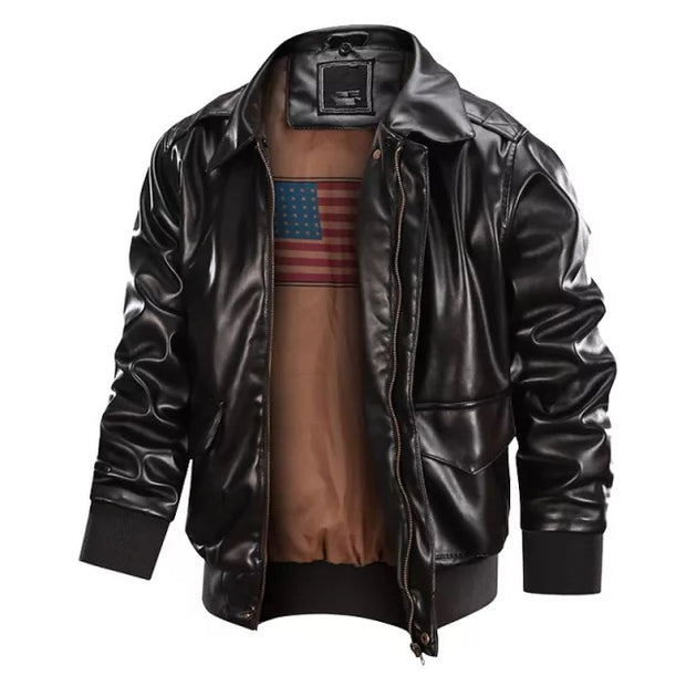 West Louis™ American Soft Air Force Pilot Leather Jacket