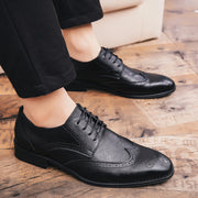West Louis™ Men Retro Brogue Business Oxford Shoes
