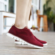 West Louis™ Knitted Mesh Shallow Lace Up Lightweight Sneakers