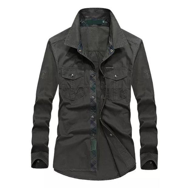 West Louis™ Military Style Luxury Dress Shirt