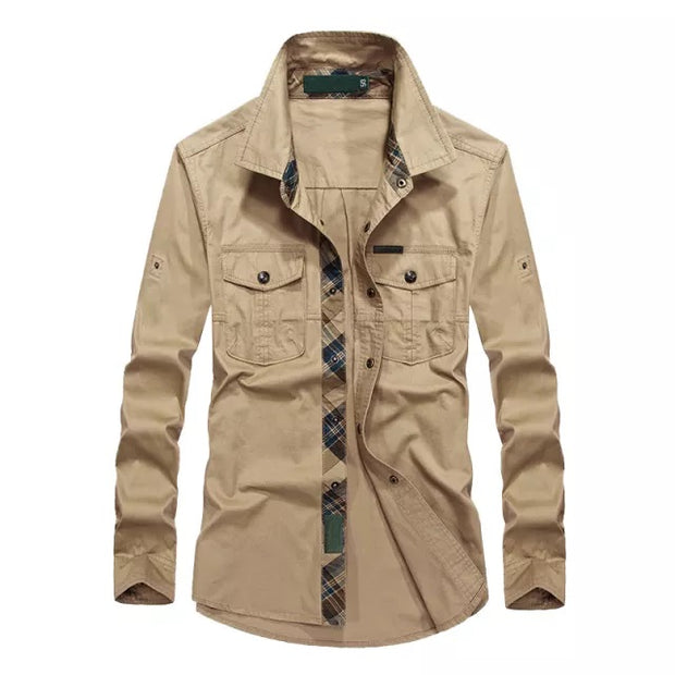West Louis™ Military Style Luxury Dress Shirt