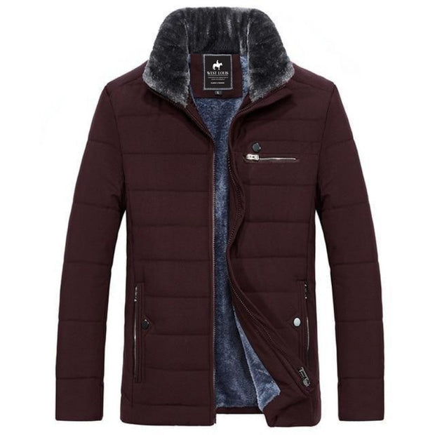 West Louis™ Men's Cotton Padded Thick Warm Jacket