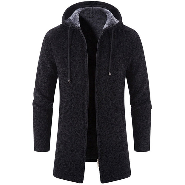 West Louis™ Warm Knitted Cashmere Hooded Sweater Cardigan