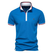 West Louis™ Summer Cotton Dots Business Polo Shirt