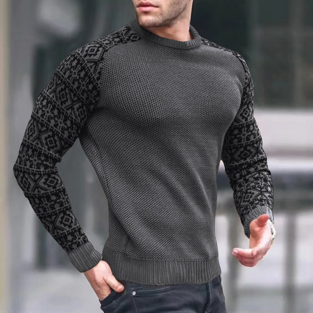 West Louis™ Slim Style Pattern Knit Sweater