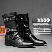 West Louis™ Punk Rock Biker Leather Boots