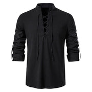 West Louis™ Casual Long Sleeve Button Loose Linen Henley Shirt