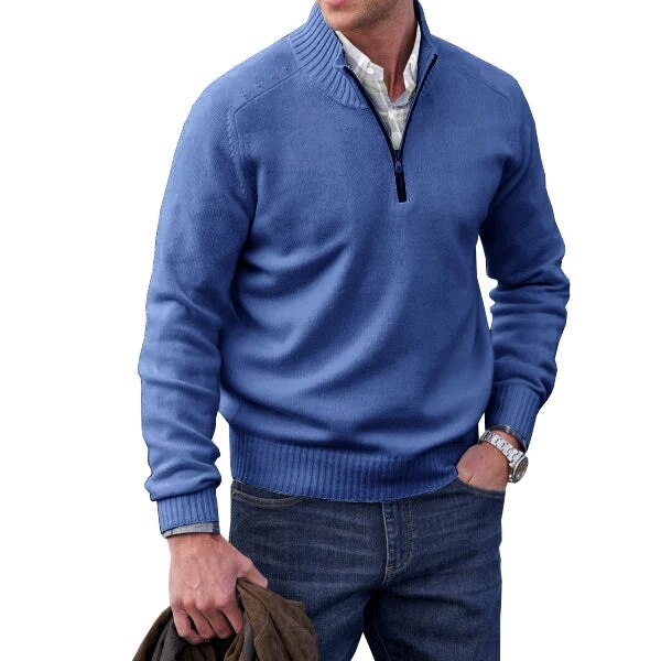 West Louis™ Cashmere Zipper Turtleneck Warm Sweater