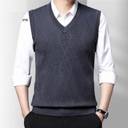 West Louis™ Formal V-Neck Sleeveless Knit Sweater Vest