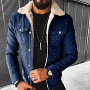 West Louis™ Motorcycle Style Cotton Padded Denim Jacket