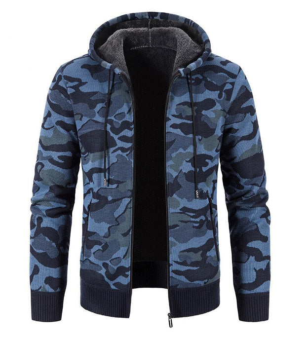 West Louis™ Fleece Hooded Camouflage Sweater