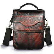 West Louis™ Casual Design Tablet Size Leather Crossbody Bag