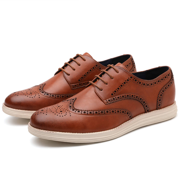 West Louis™ Genuine Leather Brogue Business Style Elegant Shoes