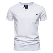 West Louis™ Summer Cotton V-neck T Shirt