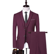 West Louis™ Fashion Solid Color Business Office 3-Piece Suit