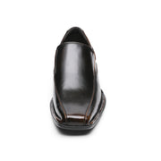 West Louis™ Executive Style Square Toe Leather Dress Shoes