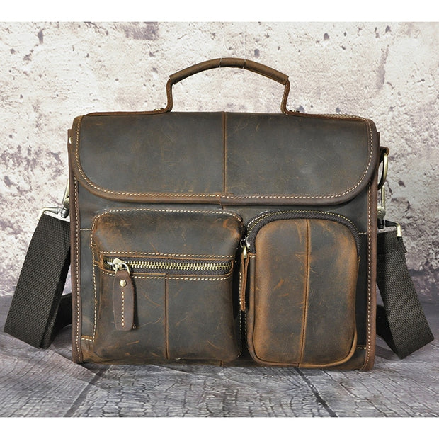 West Louis™ Vintage Lawyer Business-Men Leather Briefcase