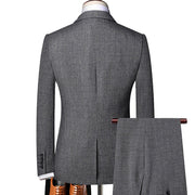 West Louis™ Gentleman Classic Plaid Formal Business Slim 3-Piece Suit