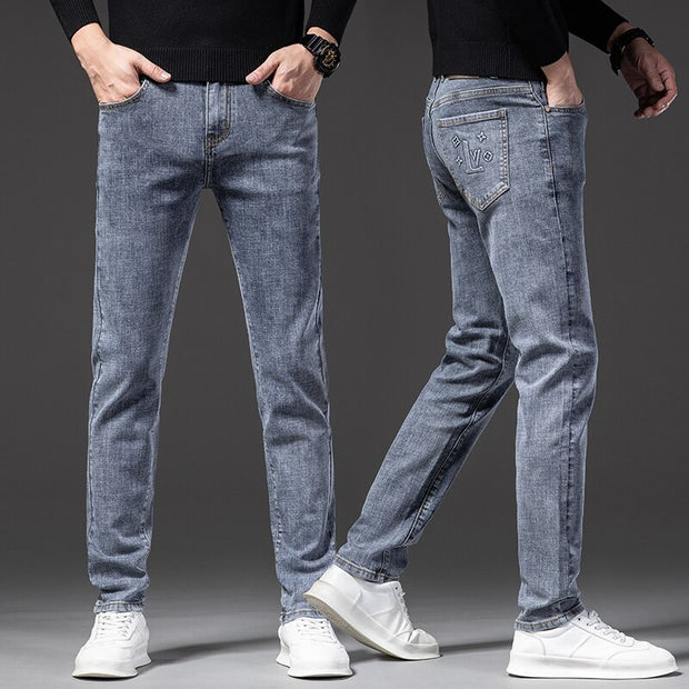 West Louis™ Stretch Slim Fit Fashion Designer Denim Jeans