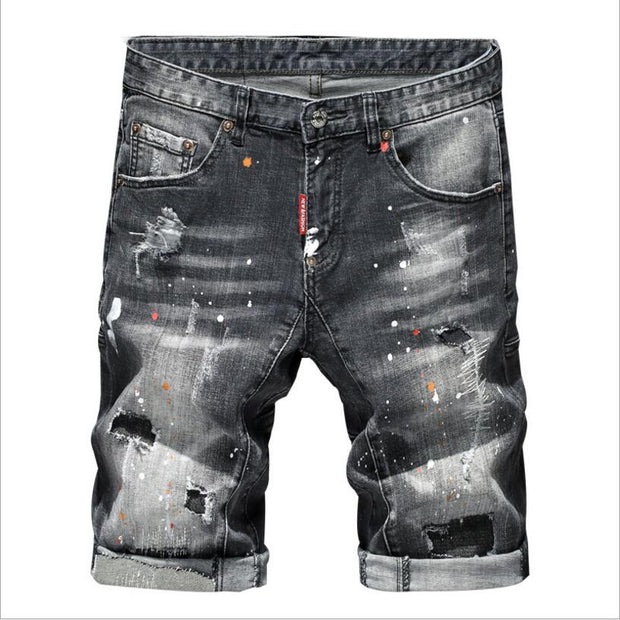 West Louis™ High Street Holes Fit Jeans Shorts