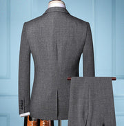 West Louis™ Gentleman Classic Plaid Formal Business Slim 3-Piece Suit