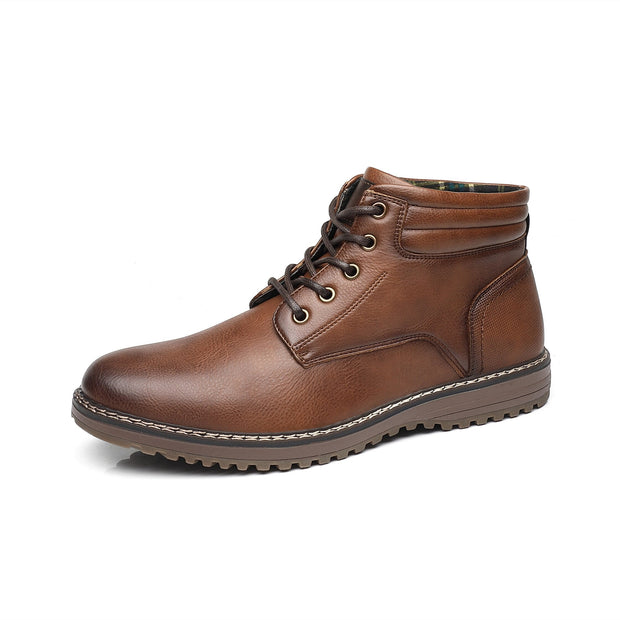 West Louis™ Luxury Handmade Leather Office Ankle Boots