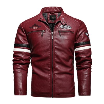 West Louis™ Moto Motorcycle Biker Leather Jacket