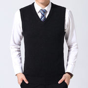 West Louis™ Brand Knitted Wool Sleeveless Vest Pullover Sweater