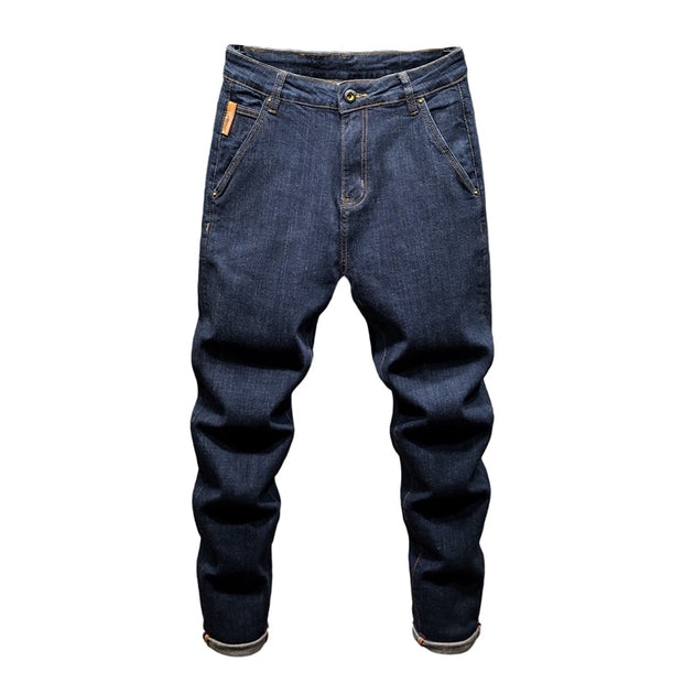 West Louis™ Stretch Dark Blue Loose Fit Baggy Jeans