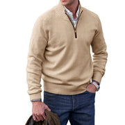 West Louis™ Cashmere Zipper Turtleneck Warm Sweater