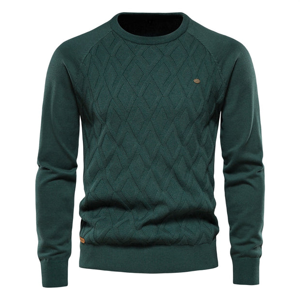 West Louis™ O-Neck Long sleeve Knitted Pullover