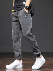 West Louis™ Men Streetwear Denim Jogger Pants