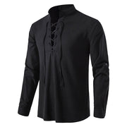 West Louis™ Casual Long Sleeve Button Loose Linen Henley Shirt