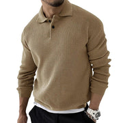 West Louis™ Knitted Lapel Casual Business Men Sweater