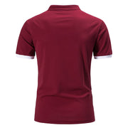 West Louis™ Cotton Short Sleeve Solid Color Polo Shirt