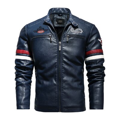 West Louis™ Moto Motorcycle Biker Leather Jacket