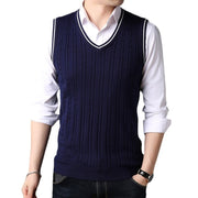 West Louis™ Casual Knitted V-Neck Elegant Sweater Vest