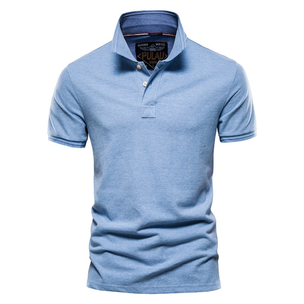 West Louis™ Men Classic Cotton Business Polo Shirt