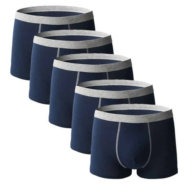 West Louis™ Comfy Breathable Cotton Men Underwear 5Pcs