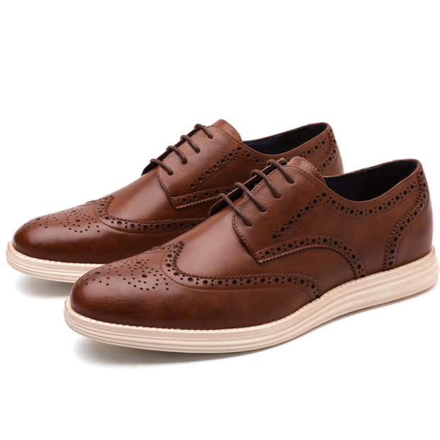 West Louis™ Genuine Leather Brogue Business Style Elegant Shoes